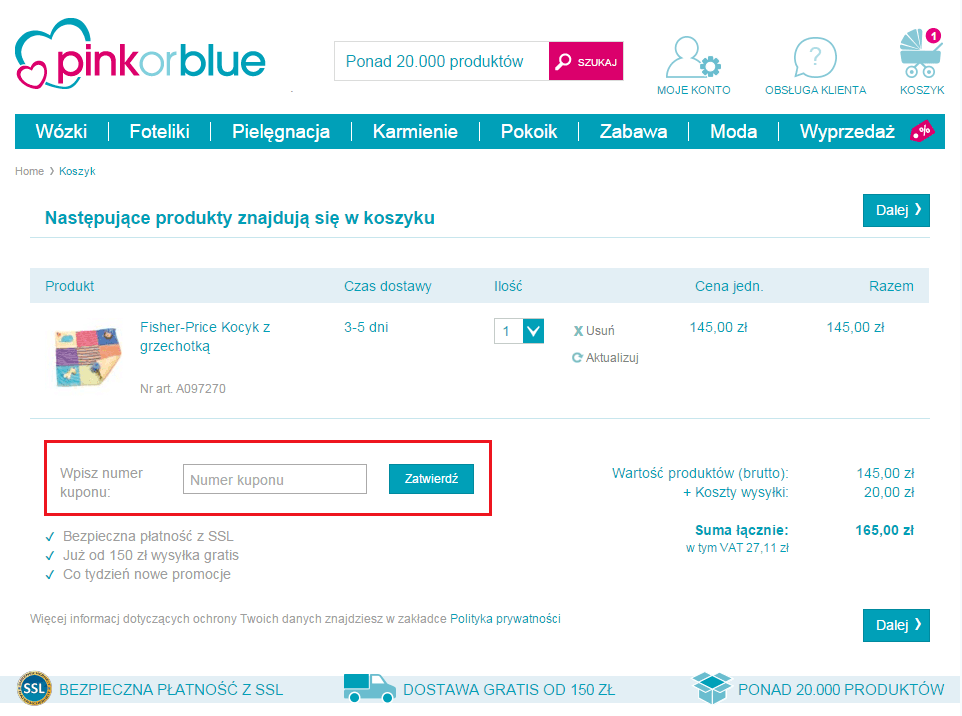 Pinkorblue kod rabatowy