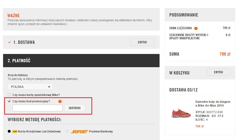 Nike promocje