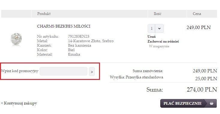 Pandora promocje