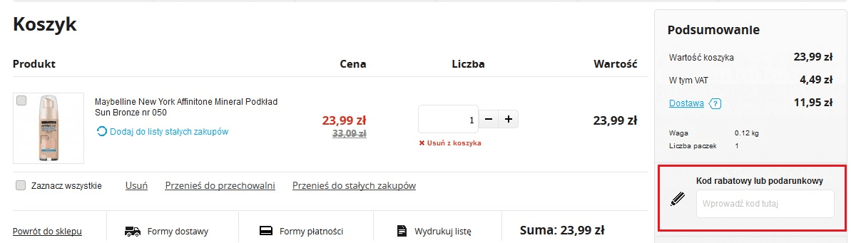 SuperKoszyk kod rabatowy