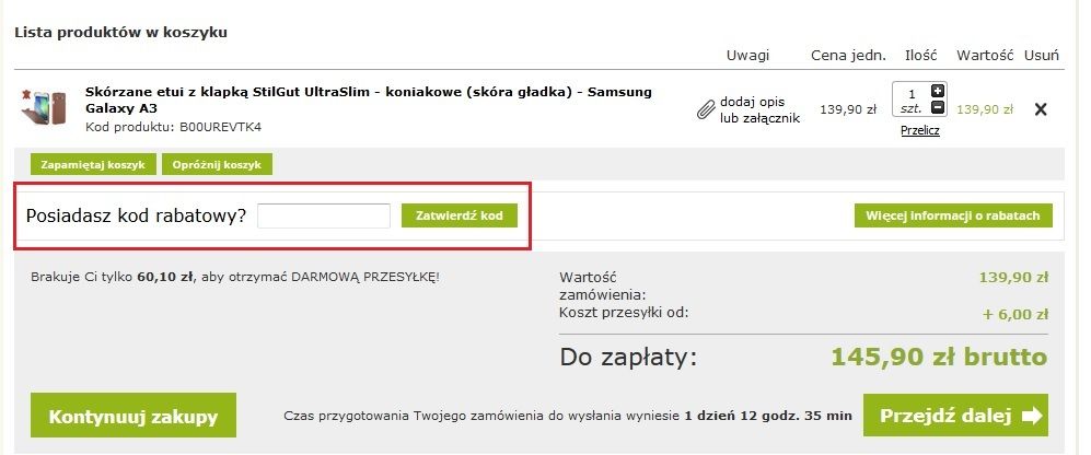 Zolti kod rabatowy