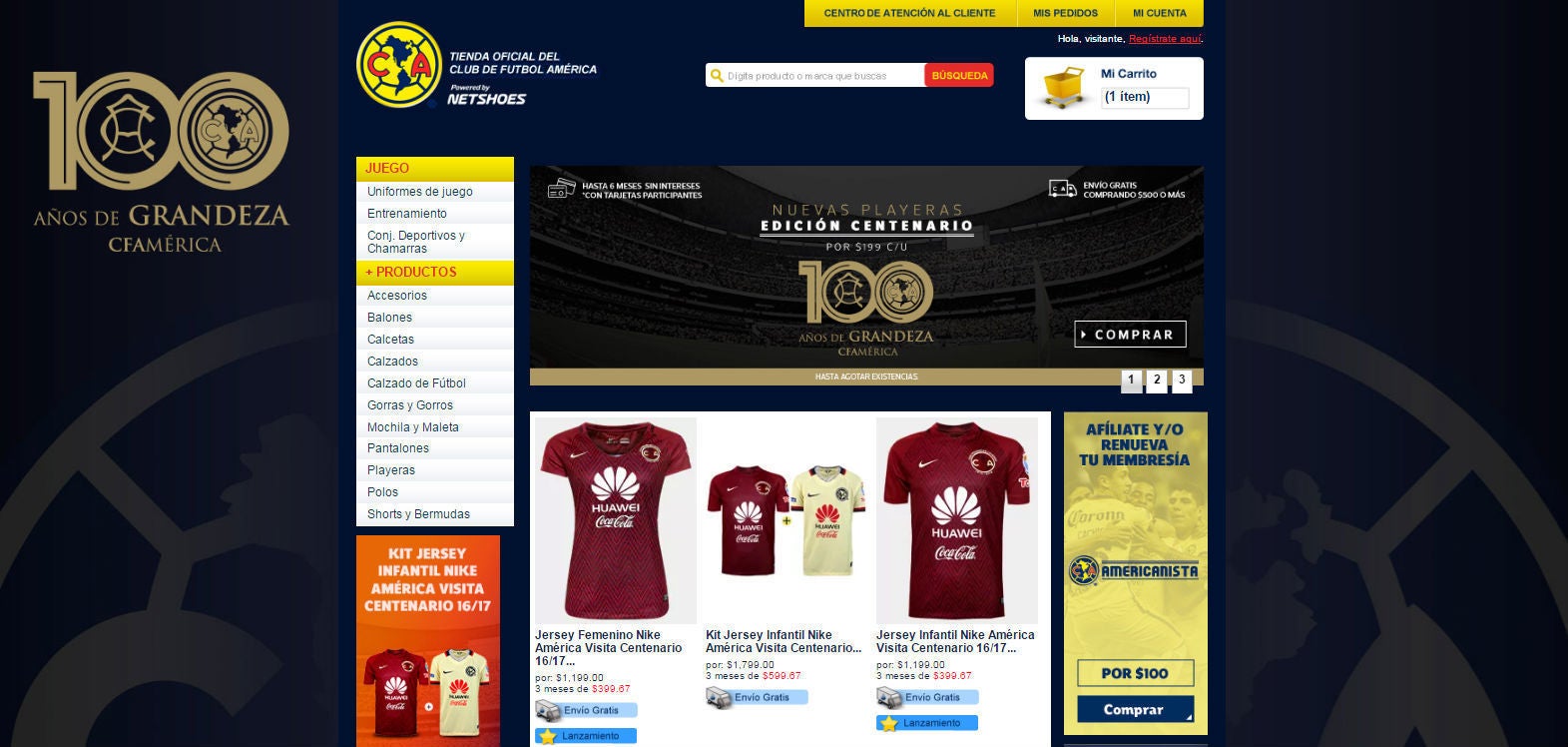 Promociones Tienda Oficial América Cupón Tienda Oficial América