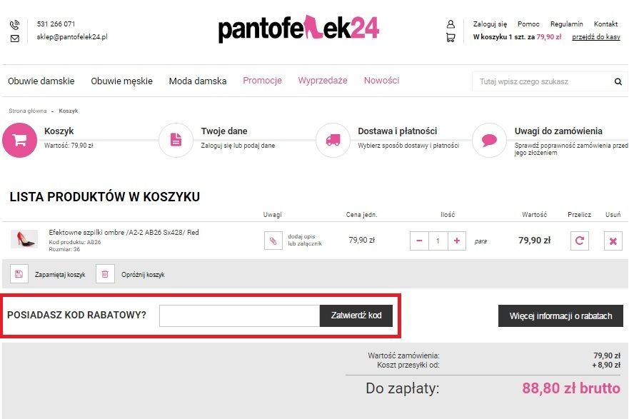 Pantofelek24 kod rabatowy - jak wykorzystac