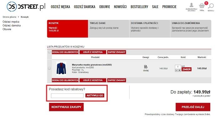 Dstreet kod rabatowy Kupon.pl jak wykorzystac