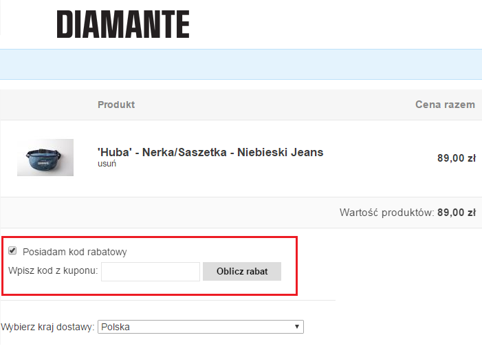 Diamante Wear kod rabatowy