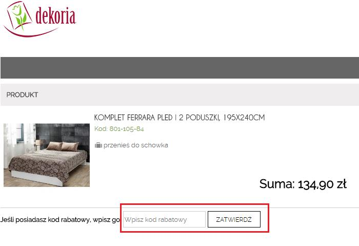 Dekoria kod rabatowy