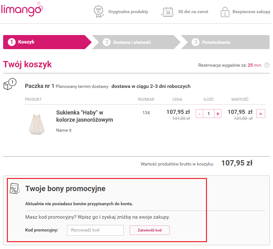 jak wykorzystac kod rabatowy limango