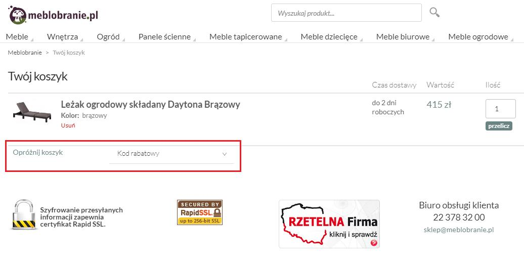 Meblobranie.pl kod rabatowy