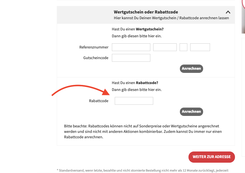 Gutschein einlösen