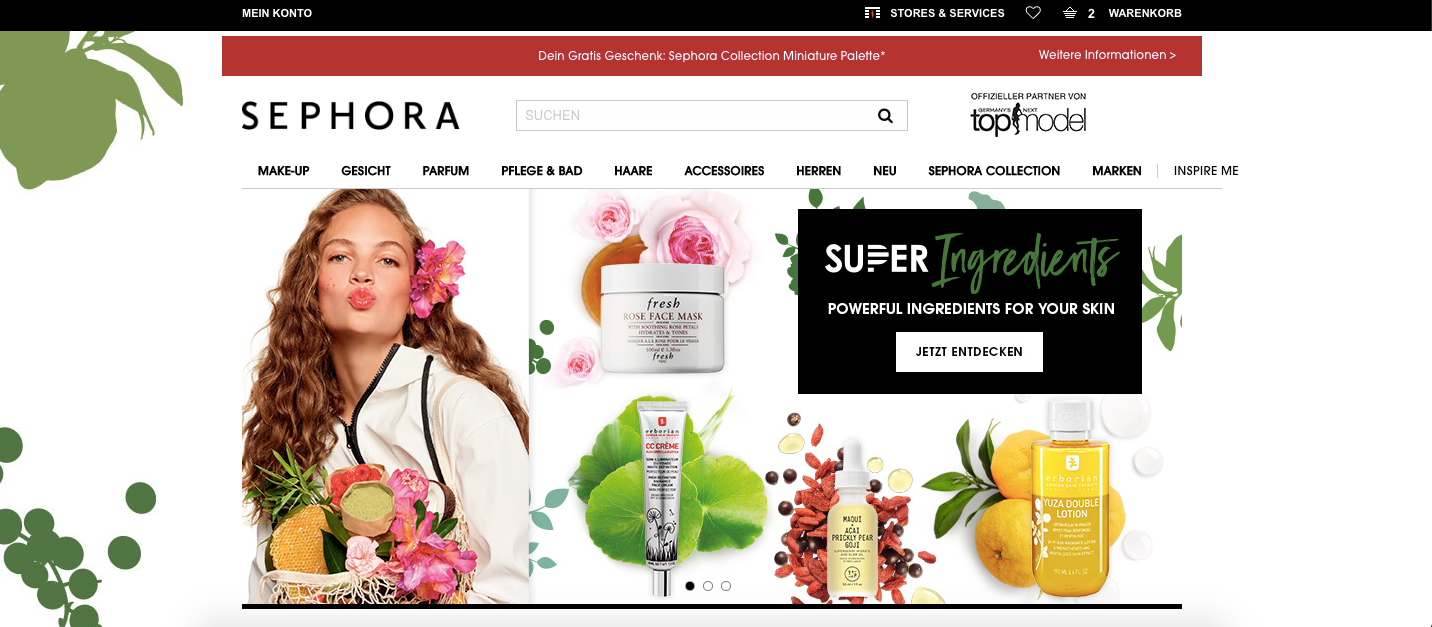 Startseite Sephora